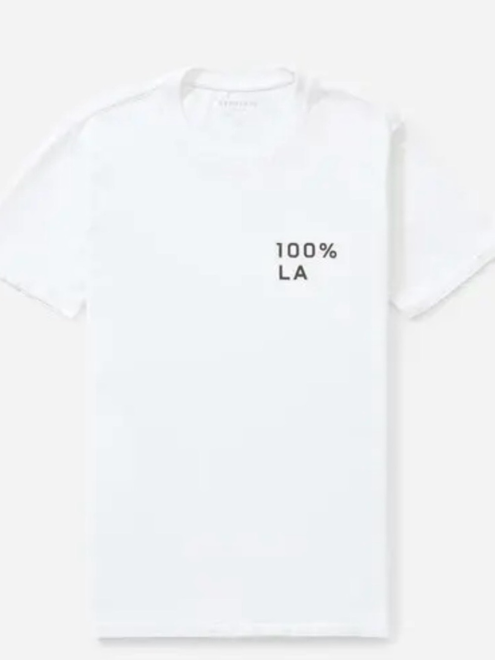 Everlane White '100% LA' Short Sleeve Graphic Tee